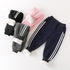 Autumn and Winter Lamb Fleece Striped Cotton Pants